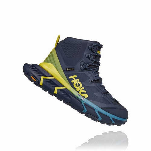 Hoka One One TENNINE HIKE GORE-TEX Hiking Shoes For Women India Navy/Green IN-5960